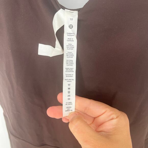 Lululemon Align Bodysuit Shorts 6" Espresso One Piece New With Tags - Picture 8 of 9